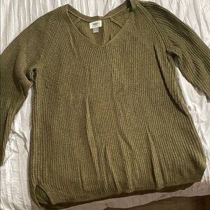 Old Navy Olive V-Neck Sweater
